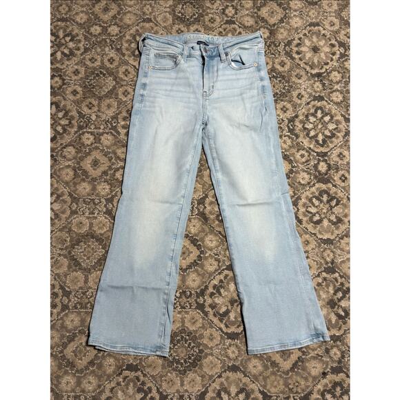 American Eagle Outfitters Denim - American Eagle High Rise Kick Boot Crop Jeans Light Wash Women’s Size 4 R Denim